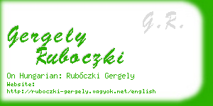 gergely ruboczki business card