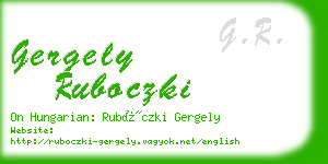 gergely ruboczki business card